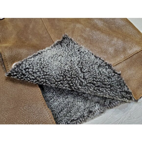 Reilly Olmes Collection Brown Shearling Leather Coat | Made in Turkey | M - Picture 9 of 12